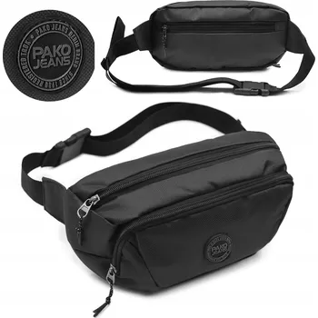 Ledvinka Pako Jeans ledvinka na opasek Prostorná taška, ledvinka na pas, sportovní ledvinka černá