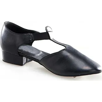 Dámská obuv HDS Henzély | Jazzové taneční boty HDS JAZZ sandál černá kůže podpatek 1cm - 24,5