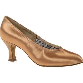 Dámské lodičky Dámské boty na standard Diamant mod.069 tělový bronz satén podpatek F6,5 cm - 23,5