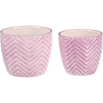 Nákupní košík Autronic Obal na květiny - keramika, fialový, cena za sadu 2 ks, sada 4 ks