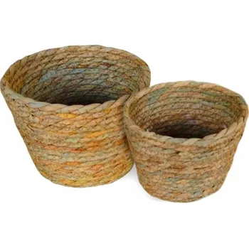 Úložný box Compactor set 2 ks ručně pletených košů z mořské trávy KOH S+M 12(14)