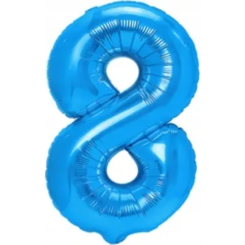 Balónek Fóliový balónek Číslice "8" Modrá (100 cm)
