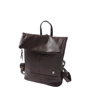 Městský batoh Dámský kožený ručně šitý batoh KUBÁT Irča II | černý | 22114