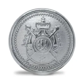 Knoflík Knoflík stříbrný s krčkem, průměr 20 mm