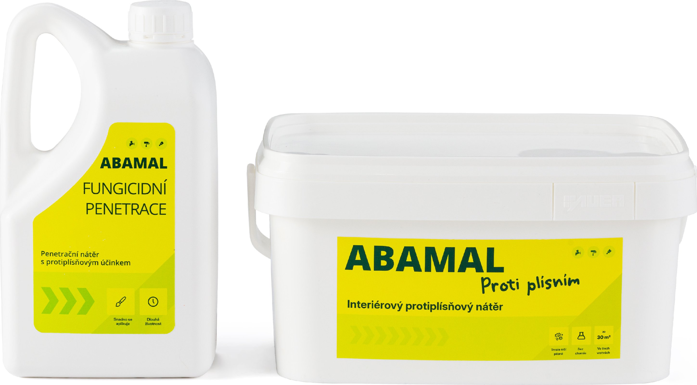 ABAMAL Proti plísním 5L + Fungicidní penetrace 2L- Bílá