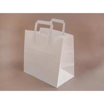 Nákupní taška Papírová taška BÍLÁ 20 x 10 x 28 cm