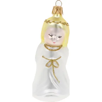 Vánoční dekorace Ozdoba CZ Vánoční ozdoba Anděl bílý 10 cm