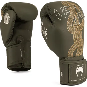 Boxerské rukavice Venum Serpenti Boxing Gloves - Khaki/Bronze/Ivory Velikost: 10oz