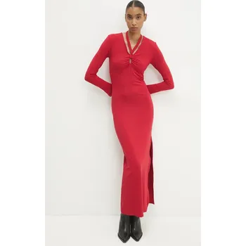 Dámské šaty Šaty Answear.LAB červená barva, maxi WA24.SUD010 33X, vel. XL