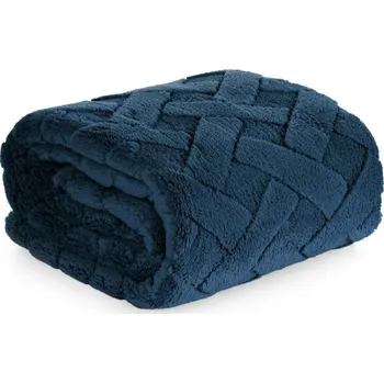 Přehoz na lůžko Deka D91 CARO modrá