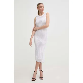 Dámské šaty Šaty Pinko bílá barva, midi, 103193 A1PY 103193.A1PY 00X, vel. S