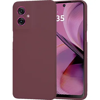 Pouzdro na mobilní telefon Kryt Motorola Moto G55 Techsuit SoftFlex - plum red