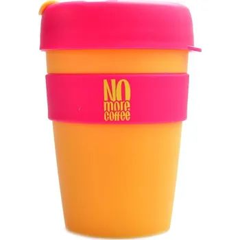 Shaker Ostrovit No More Coffee Mug 340 ml hrnek se šroubovacím víčkem - žluto růžový