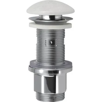 SAPHO BLOK Umyvadlová Výpusť 5/4" Click-Clack, Zátka Bílý Leštěný Mramor (2401-921)