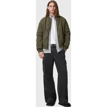 Pánské kalhoty Kalhoty AllSaints FLYNN pánské, černá barva, ve střihu cargo, M017TC 99X, vel. 36