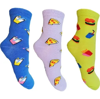 Dívčí ponožky Aura.Via - GNZ8066, zelinkavá/ fialková/ modrá Barva: Mix barev, Velikost: 32-35