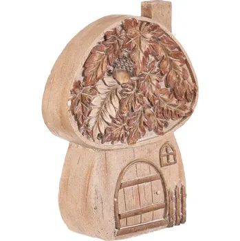 Svícen Autronic Houbový domeček - s osvětlením, magnesium, imitace dřeva, sada 2 ks