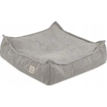 Taburet Béžový manšestrový sedací Taburet 60x60 pro děti s motivem zábavného Misioo medvídka