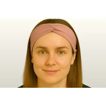 Čelenka BOHO čelenka kroucená semišová - pudrová růžová