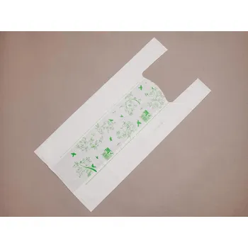 Nákupní taška Bio taška z kukuřičného škrobu WHITE 30+20 x 60 cm