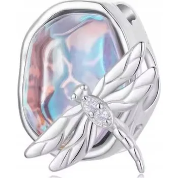 Přívěsek Šperky ze stříbra srdce zirkony vážka opál s925 stříbro 925