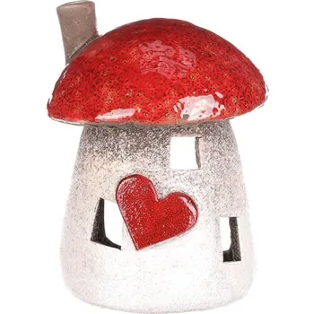 Svícen Autronic Domeček houbový - keramika, na vložení svíčky, sada 2 ks