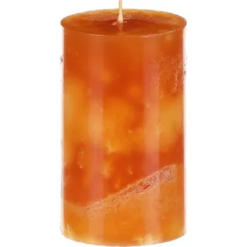 Svíčka Autronic Svíčka sloupcovitá nižší - parafínový vosk, bez vůně, barva medová, sada 4 ks