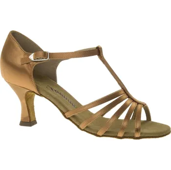 Dámská obuv Dámské boty na latinu Diamant mod.112 tělový satén F6 cm - -vyberte velikost-