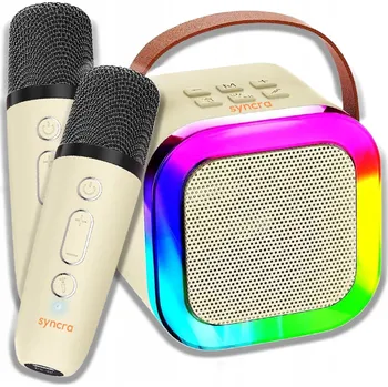 KARAOKE SADA MIKROFON KE KARAOKE BEZDRÁTOVÝ REPRODUKTOR RGB SD USB AUX