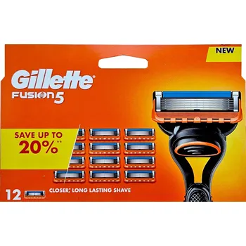 Příslušenství k holicímu strojku Gillette Fusion5 náhradní holicí hlavice pro muže, 12 ks
