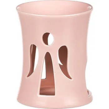 Solná lampa Autronic Aromalampa s andělem, meruňková barva, porcelán, sada 2 ks