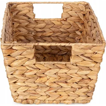 Úložný box Compactor ručně pletený koš z vodního hyacintu BOGOTA - M, s madl