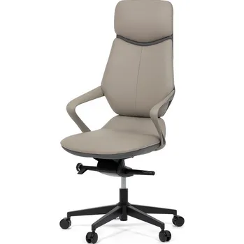 Jídelní židle Autronic Kancelářské křeslo, houpací mechanismus, šedá ekokůže, KA-T8426 GREY