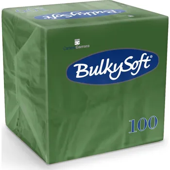 Papírový ubrousek Papírové ubrousky Bulkysoft Zelené, balení po 100 ks, 20 balení.