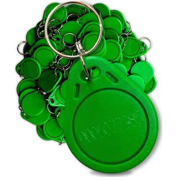 Sada bezkontaktních klíčenek Přívěsek Na Klíče RFID 125kHz Unique MIA EMB1 Zelená 100 kusů
