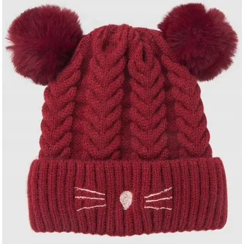 Čepice Dětská čepice Cute Cat - Bordová KP-12373