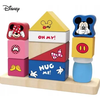 Dřevěná hračka Derrson Disney Veselé kostky Mickey a Minnie