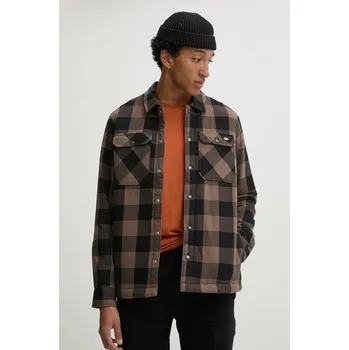 Pánská softshellová bunda Bunda Dickies pánská, hnědá barva, přechodná DK0A4XGRBLK 88X, vel. S