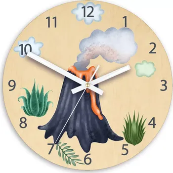 Hodiny Dětské nástěnné hodiny Ami Sopka 30 cm vícebarevné