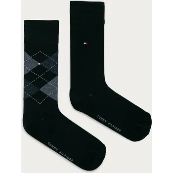 Pánské ponožky Ponožky Tommy Hilfiger (2-pack) tmavomodrá barva, 100001495 100001495.NOS 59X, vel. 43/46