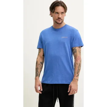 Pánské oblečení Bavlněné tričko Tommy Jeans DM0DM21303 fialová 54X, vel. XL