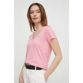 Pánské tričko Bavlněné tričko Polo Ralph Lauren 211902403 růžová 30X, vel. XL