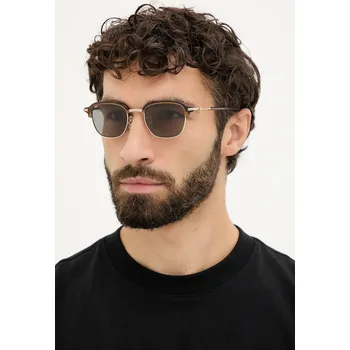 Sluneční brýle Sluneční brýle Montblanc pánské, hnědá barva, MB0390S 88X, vel. 50