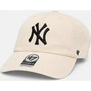 Kšiltovka Bavlněná baseballová čepice 47 brand MLB New York Yankees B.RGW17GWS.NTB béžová 01X, vel. ONE SIZE