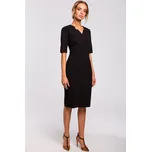 EU XXL M455 Šaty s výstřihem do V - černé EU XXL