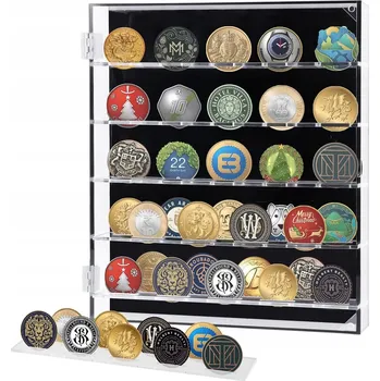 Sběratelství VÝSTAVNÍ STOJAN EKSPOZYTOR KRABIČKA SBĚRATELSKÝ BOX NA MEDAILE, COINY A MINCE