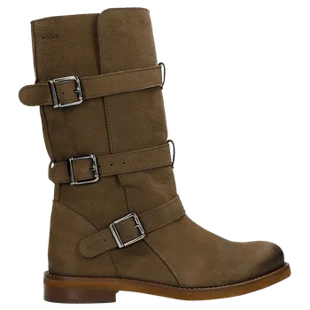 Dámské polobotky Hnědé Dámské Slip-On Kotníkové Boty Z Nubuku Wojas 5530722 42