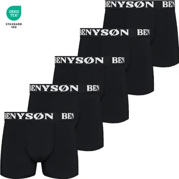 Boxerky Benyson bavlněné boxerky černé 5ks Barva: Černá, Velikost: M