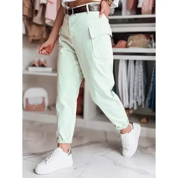 Dámské kalhoty Dámské kalhoty DSTREET GOTRENDI UY2528 SVĚTLE ZELENÁ M