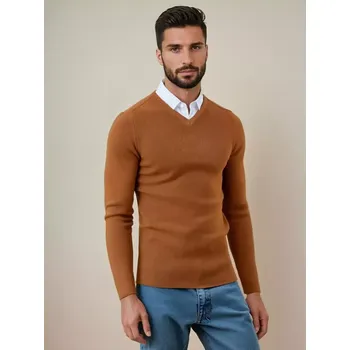 Pánský svetr Pánský svetr DSTREET WX2290 VELBLOUD XL